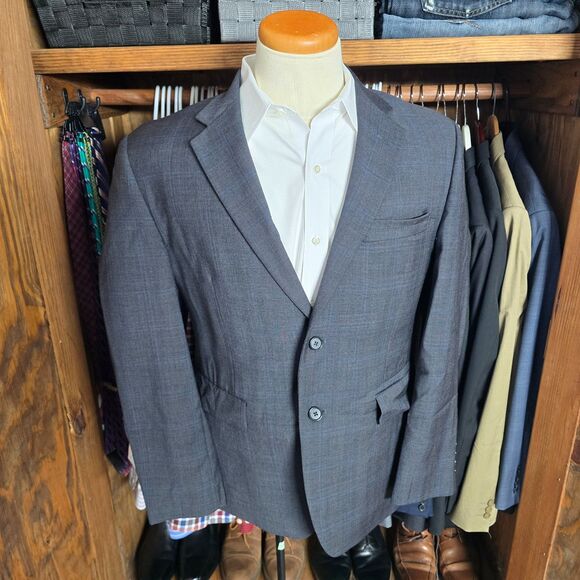 Nautica Charcoal Wool Sport Coat Jacket Blazer 40S - Picture 1 of 15